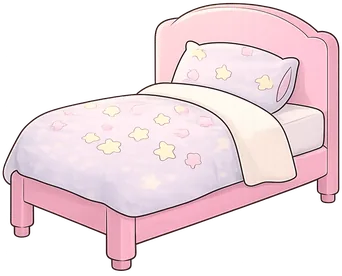 A pink bed